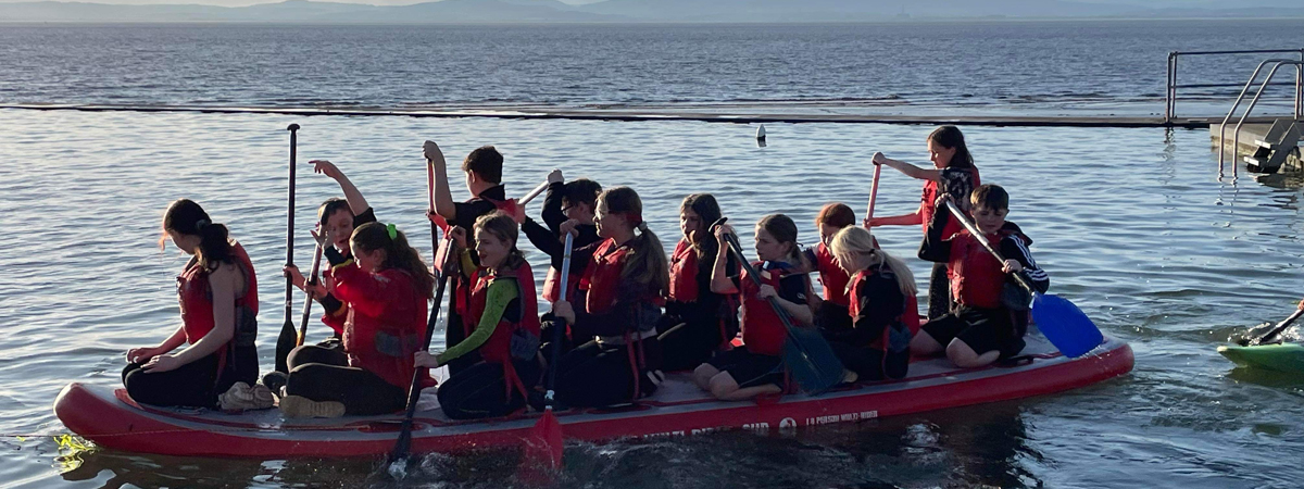 Scouts paddling